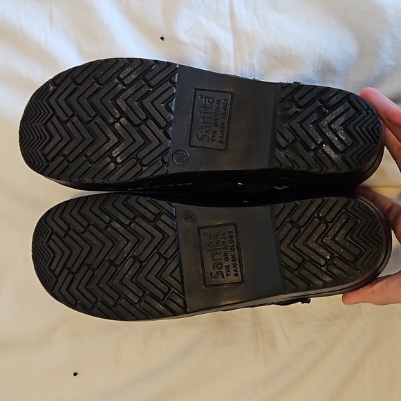 Matte Black Sanita The Orginal Danish Clogs Size 38 - Picture 5 of 7